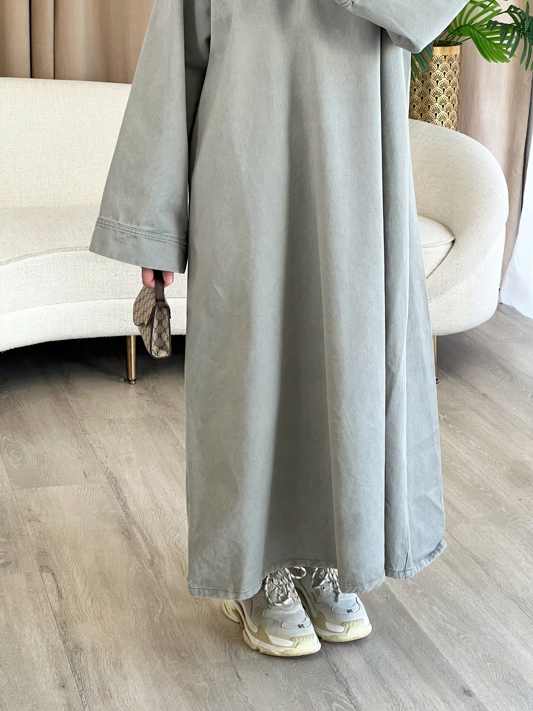 Zaynab Jeans Kleid in Grau