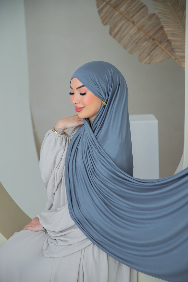 Premium Jersey Hijab in Pastelblau