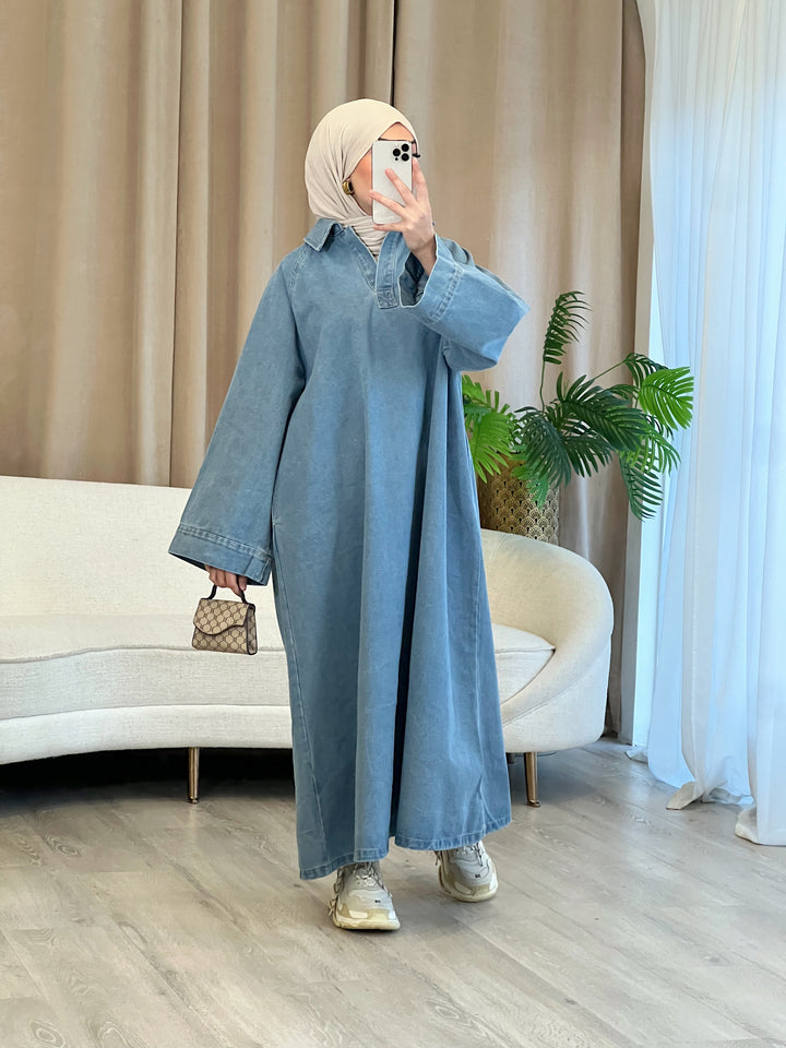 Zaynab Jeans Kleid in Blau