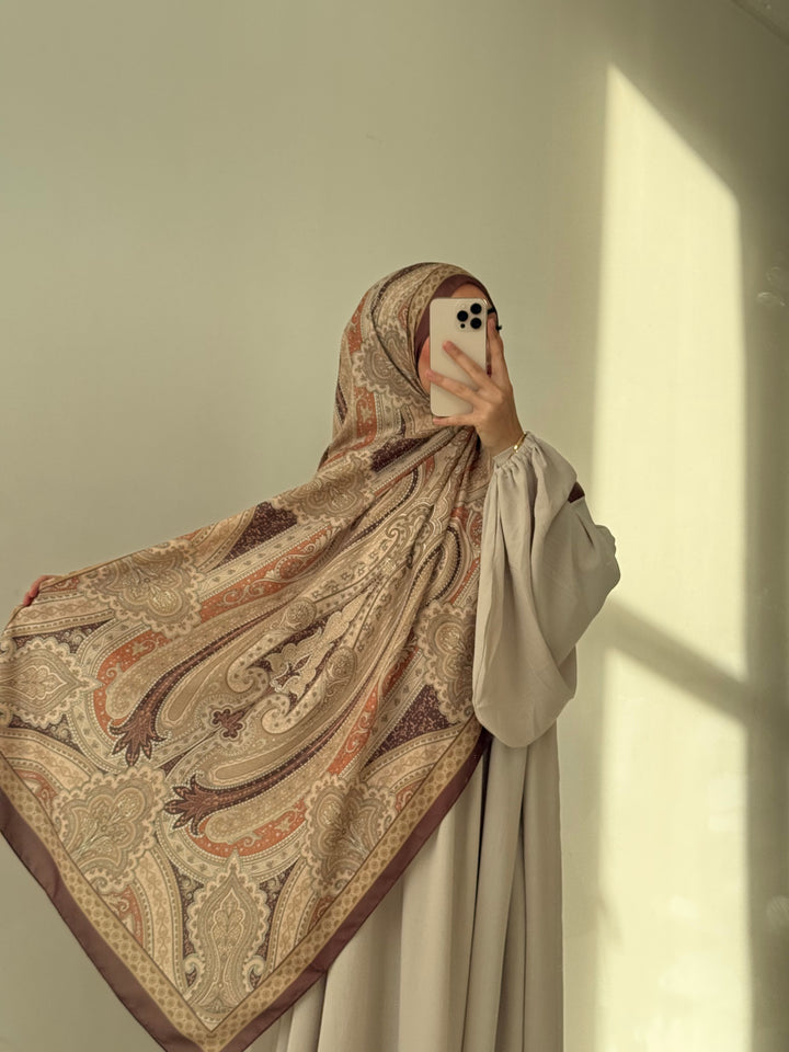 Soft Bohéme Hijab in Spiced Brown