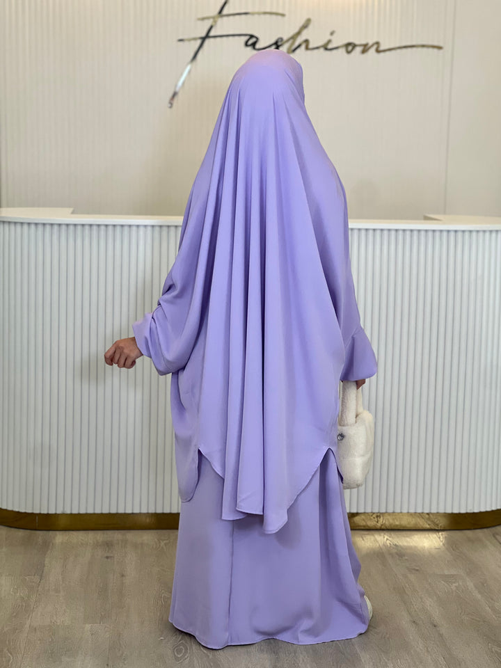 Medina Jilbab Set in Lila