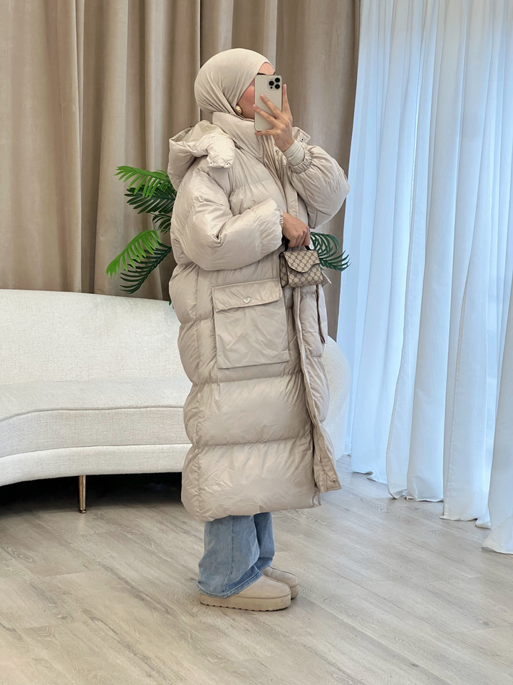 Eve Oversized Parka in Beige