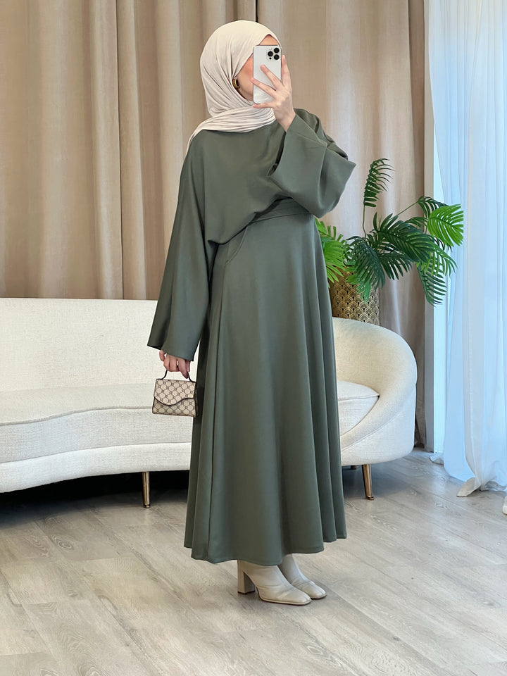 Rosa Noor Set in Khaki