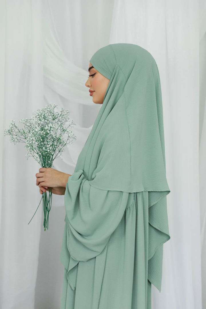 Naima Premium Khimar in Mint