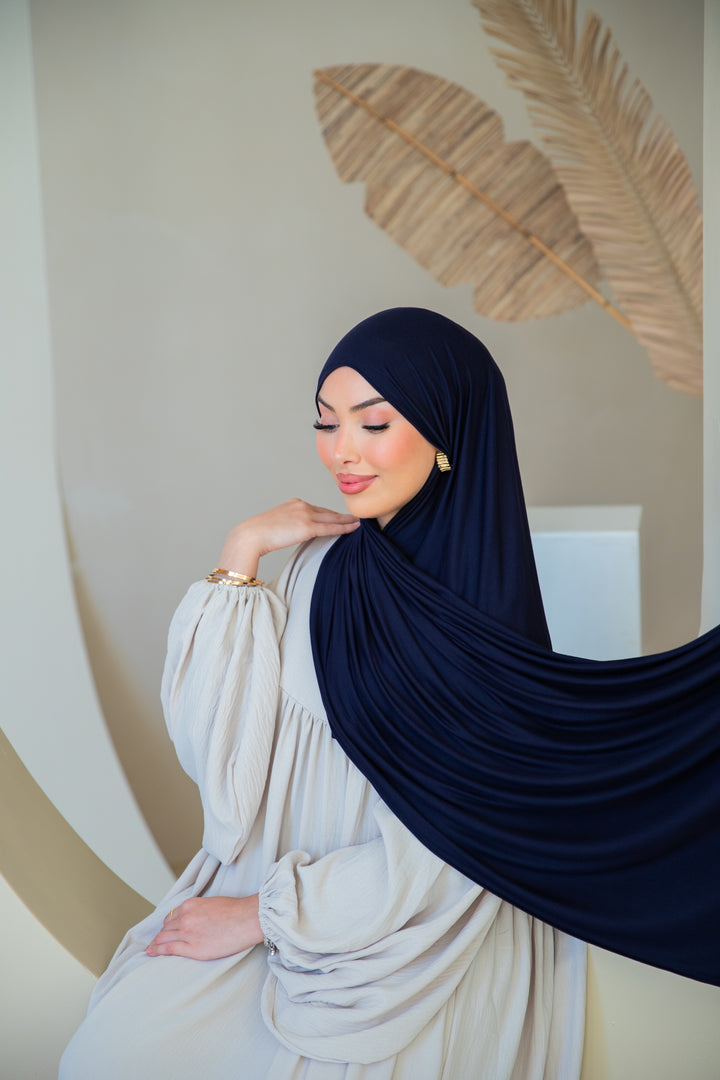 Premium Jersey Hijab in Navy