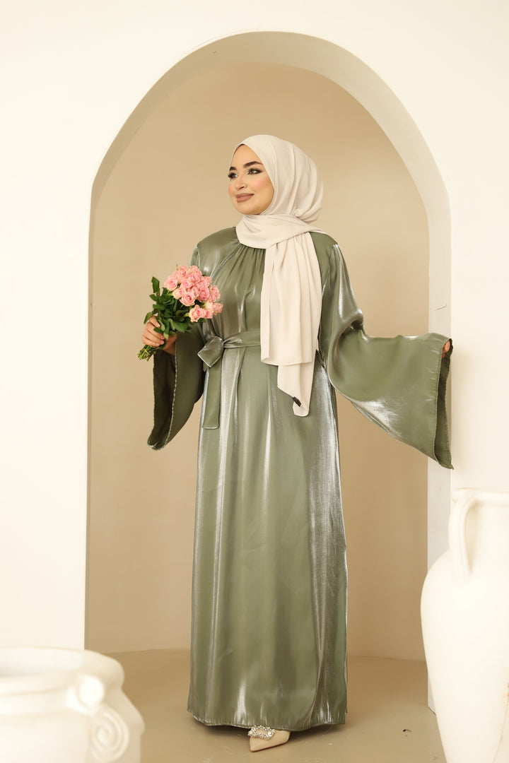 Bahar Perlmutt Kleid in Olive