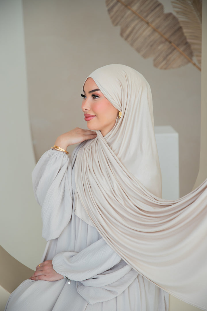 Premium Jersey Hijab in Beige