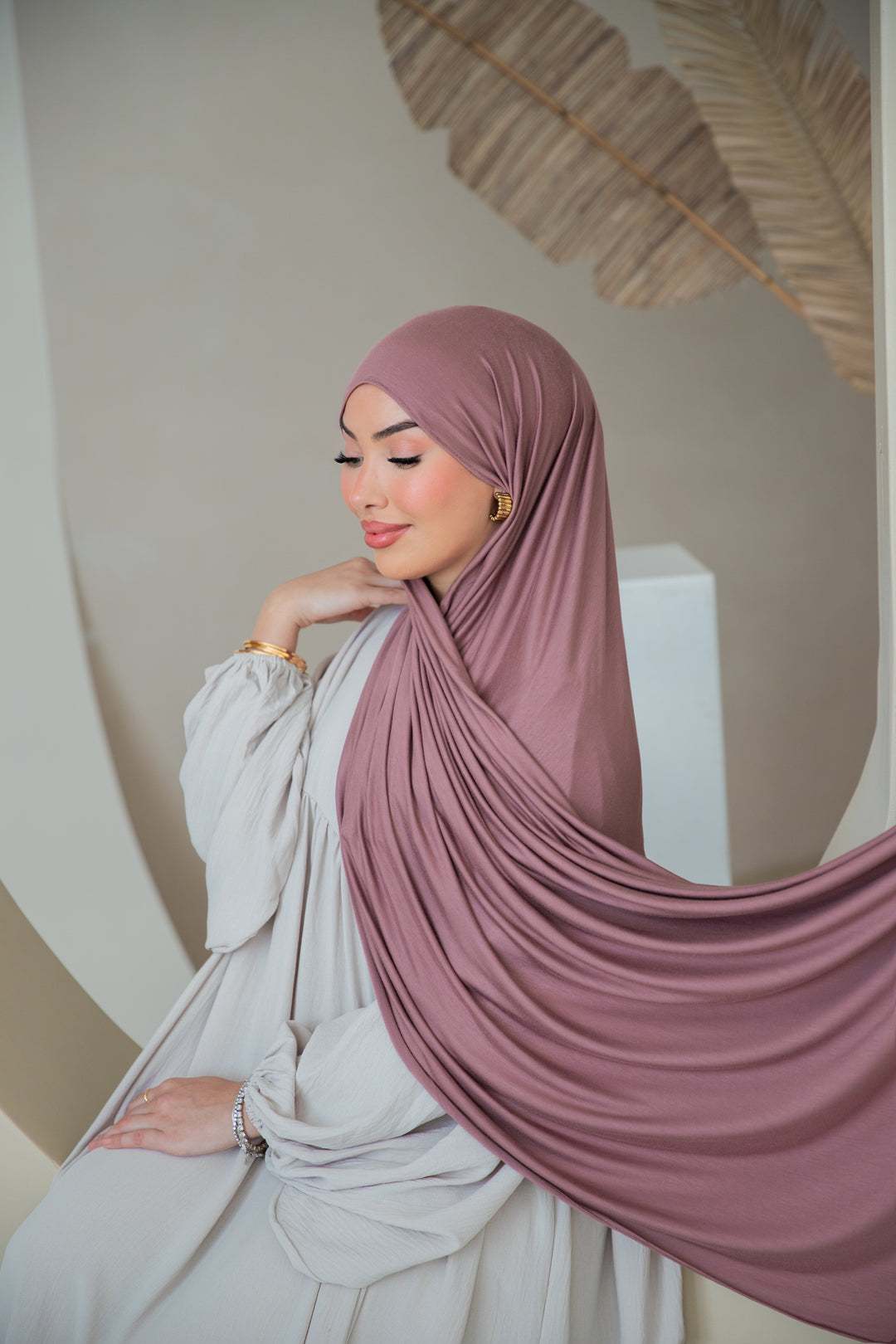 Premium Jersey Hijab in Mauve