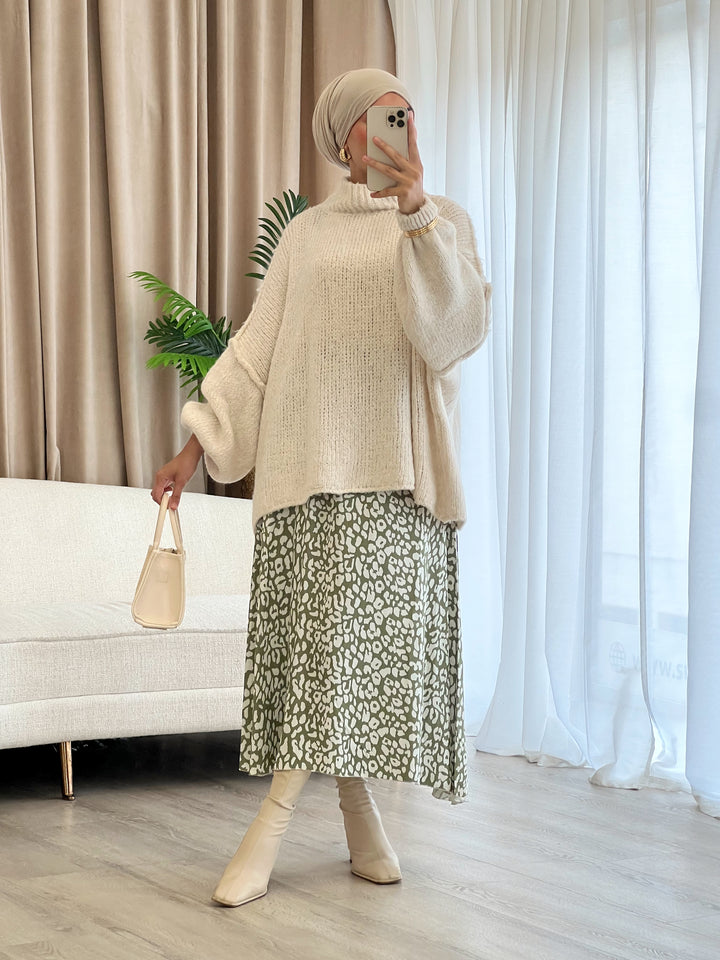 Vivi Oversized Pullover in Creme