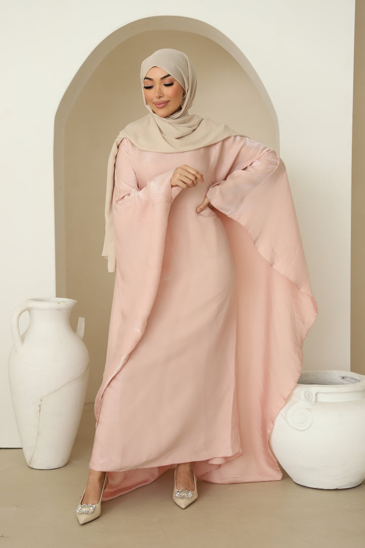 Miray Abaya mit Cape in Rosa