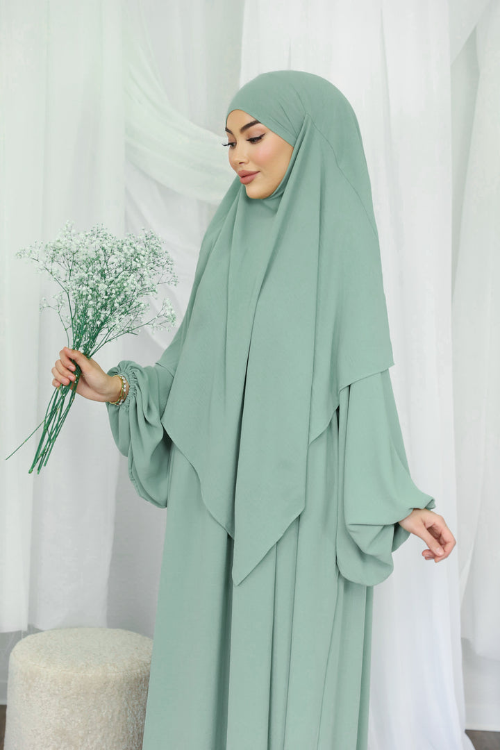 Naima Premium Khimar in Mint