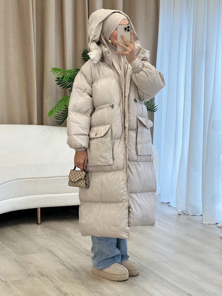 Eve Oversized Parka in Beige