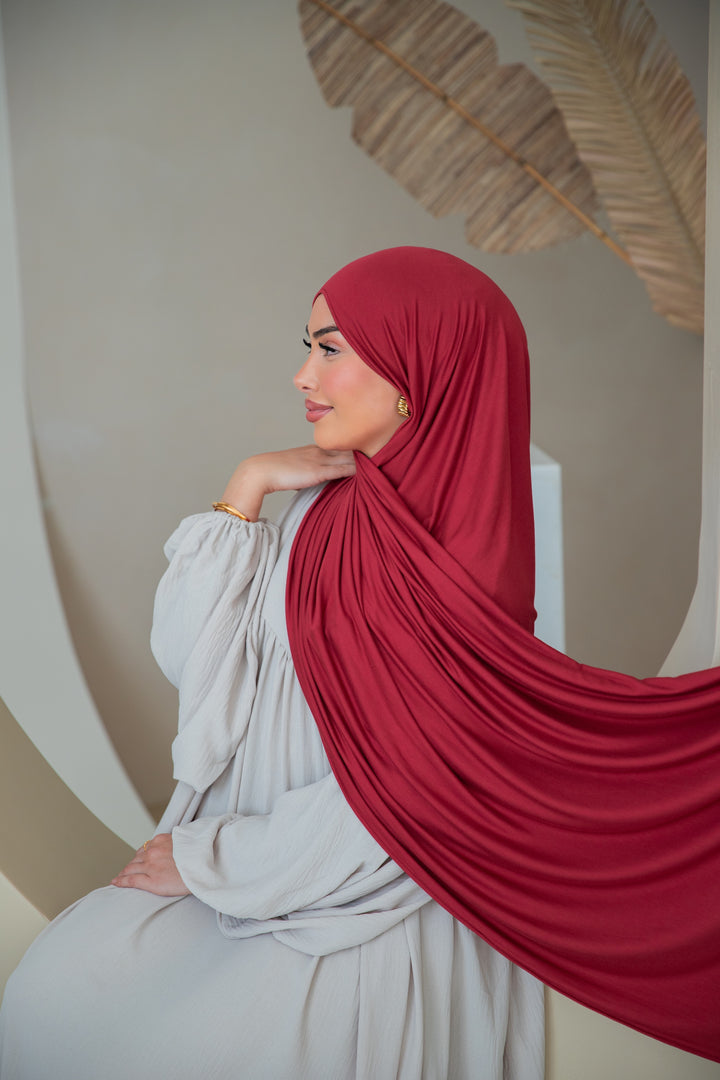 Premium Jersey Hijab in Bordeaux