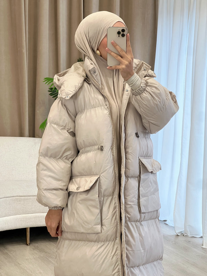 Eve Oversized Parka in Beige