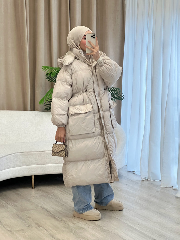 Eve Oversized Parka in Beige