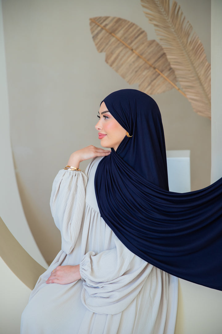 Premium Jersey Hijab in Navy