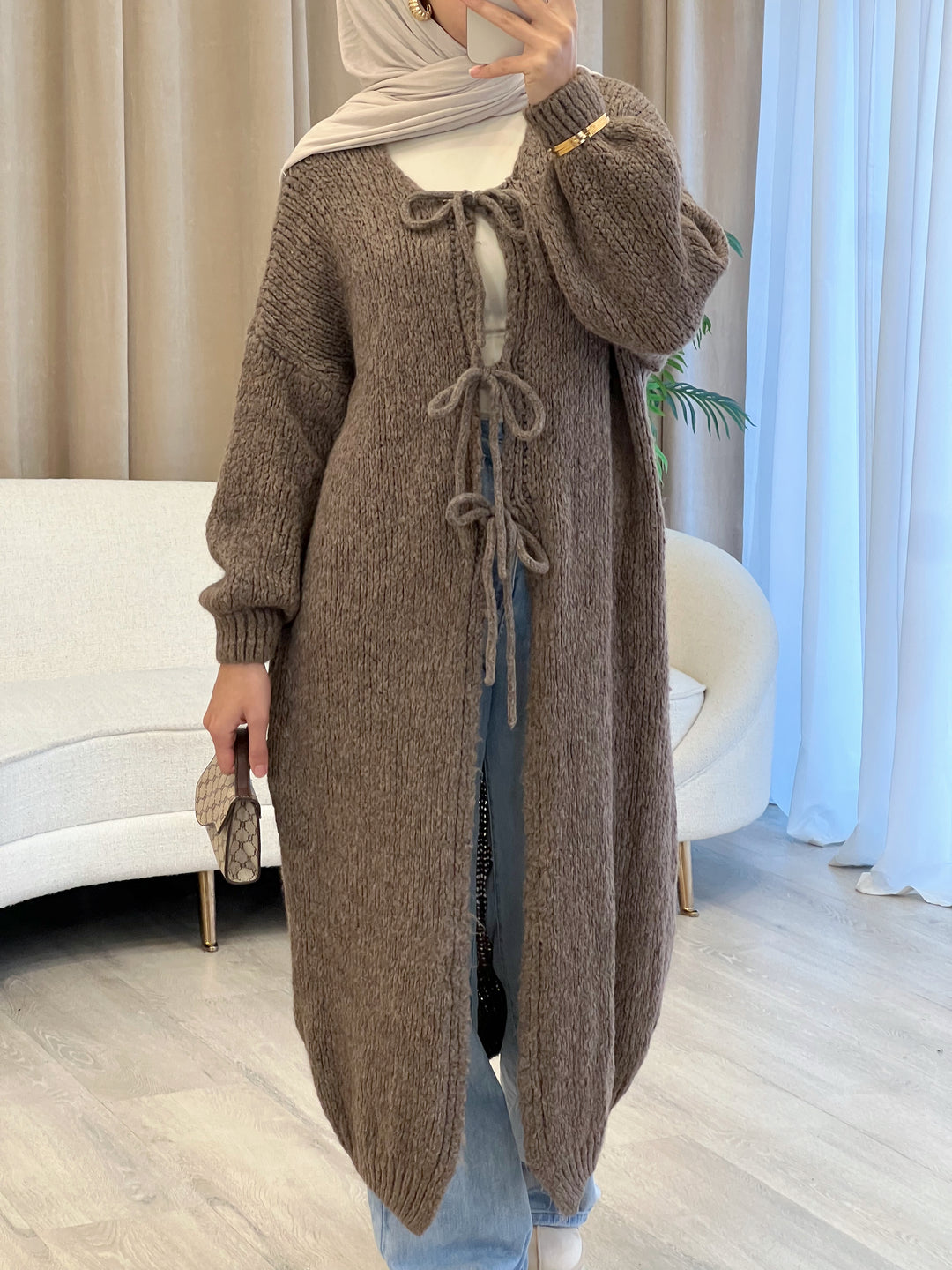 Wolkenweich Oversized Cardigan in Mocha