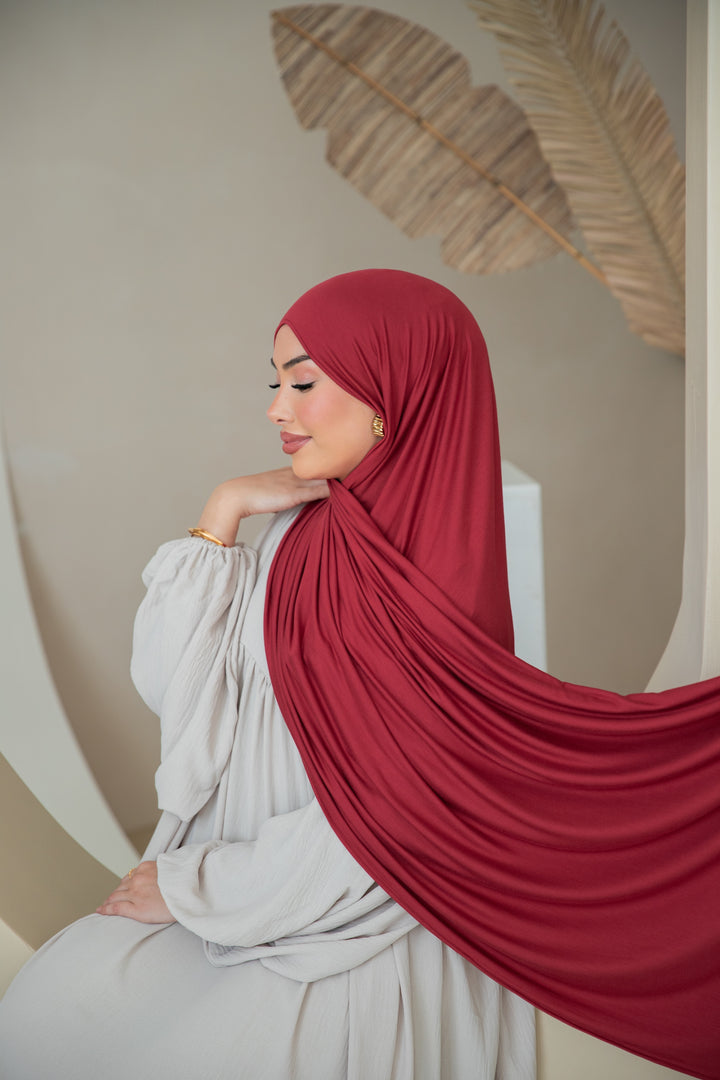 Premium Jersey Hijab in Bordeaux