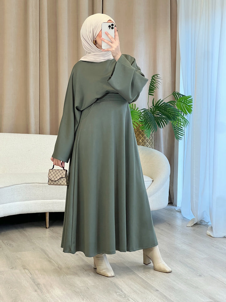 Rosa Noor Set in Khaki