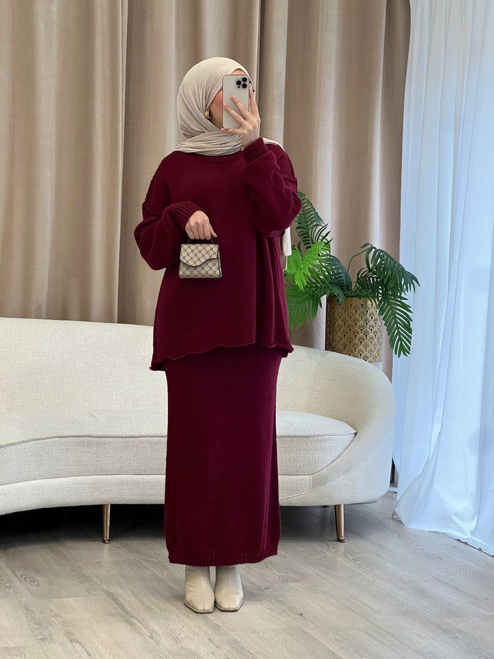 Zayna Set in Bordeaux