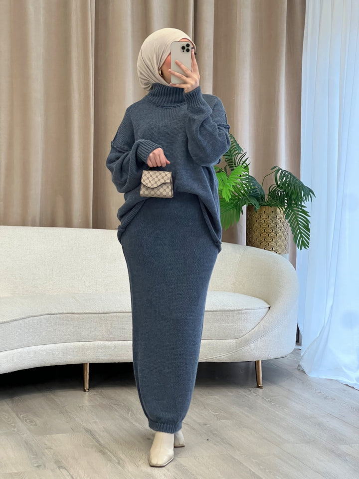 Zayna Set in Jeans Blue