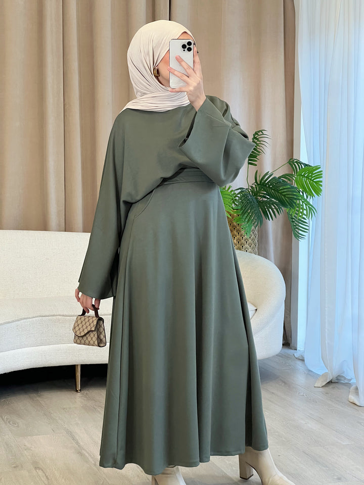 Rosa Noor Set in Khaki