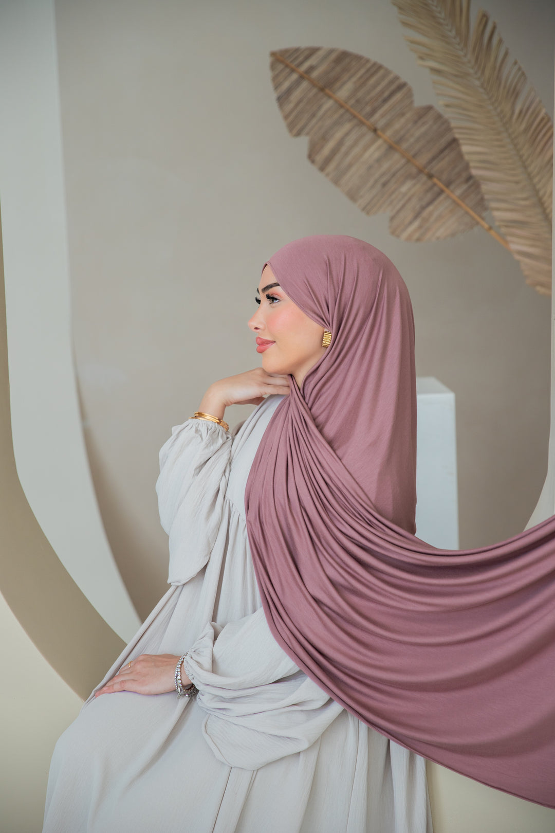 Premium Jersey Hijab in Mauve