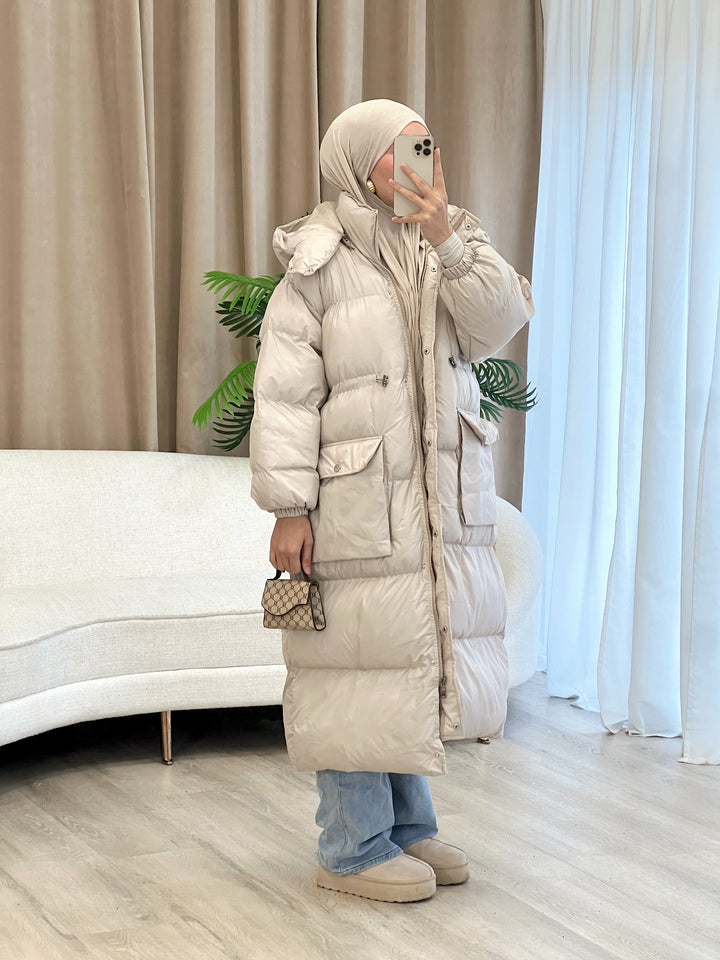 Eve Oversized Parka in Beige