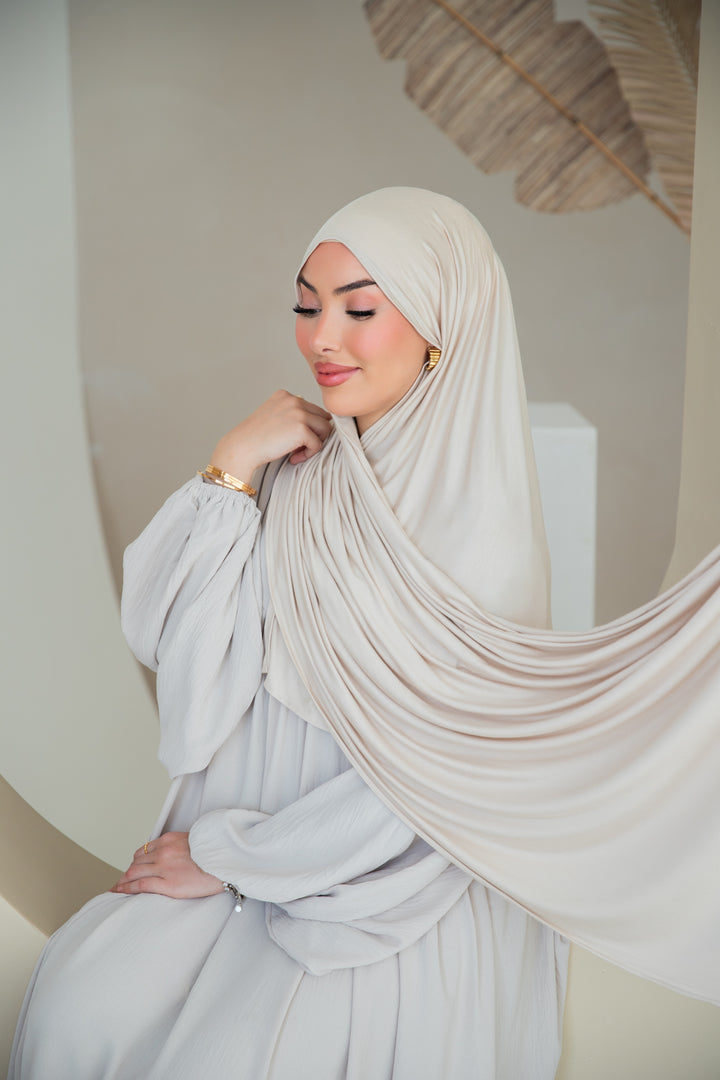 Premium Jersey Hijab in Beige