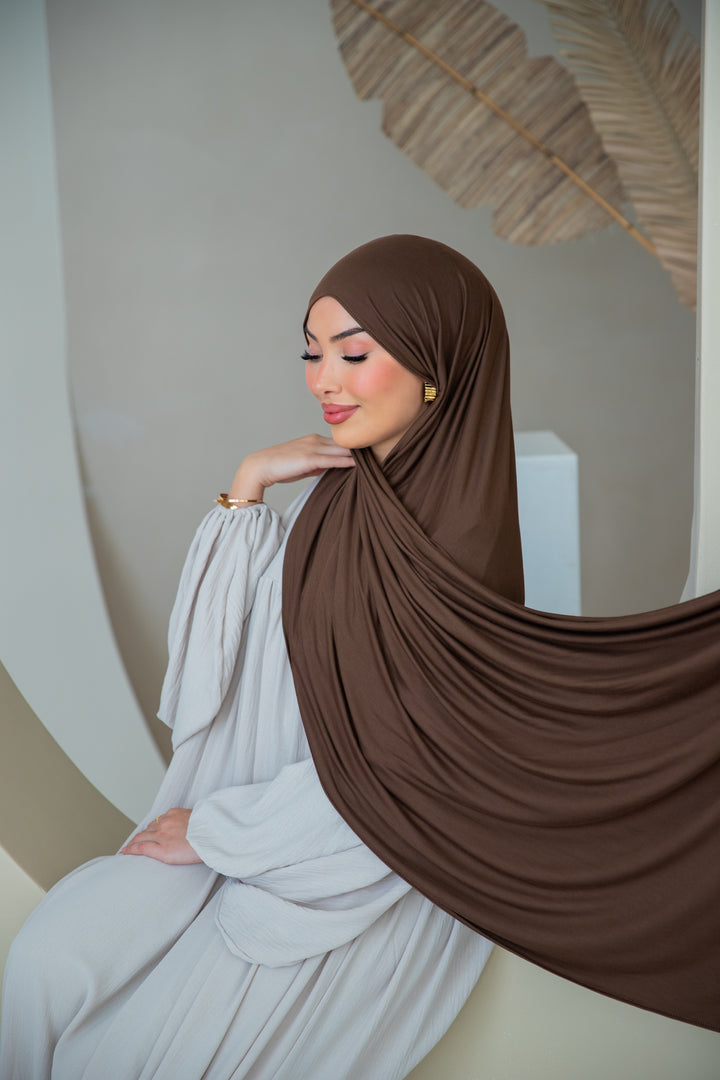 Premium Jersey Hijab in Light Brown