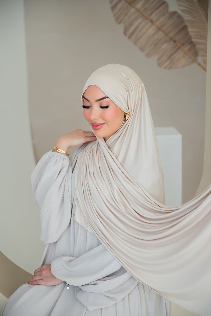 Premium Jersey Hijab in Beige